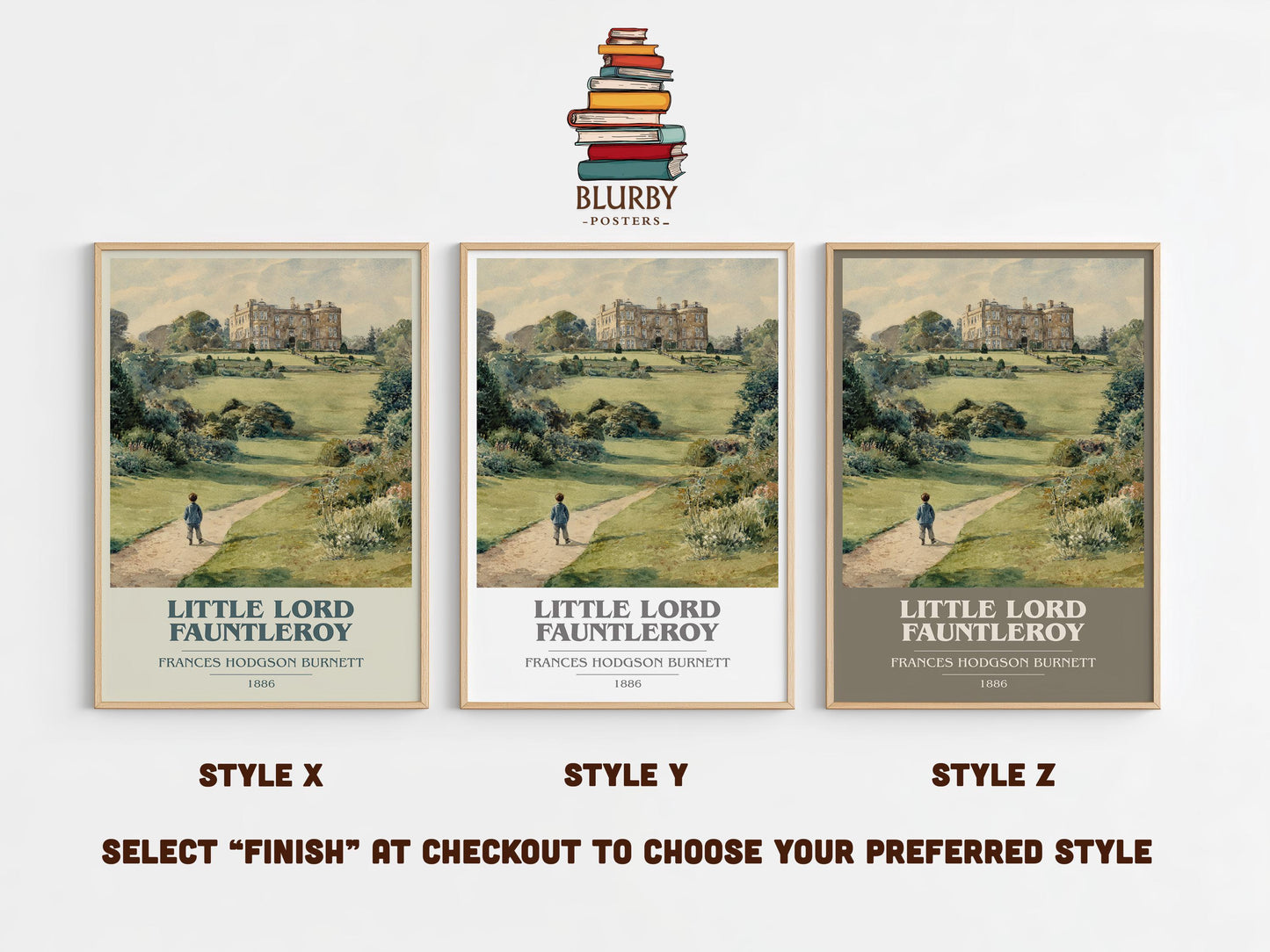 Little Lord Fauntleroy by Frances Hodgson Burnett | Book Poster | Literary Art Gift For Book Lover | Novel Inspired Wall Art | Free Delivery