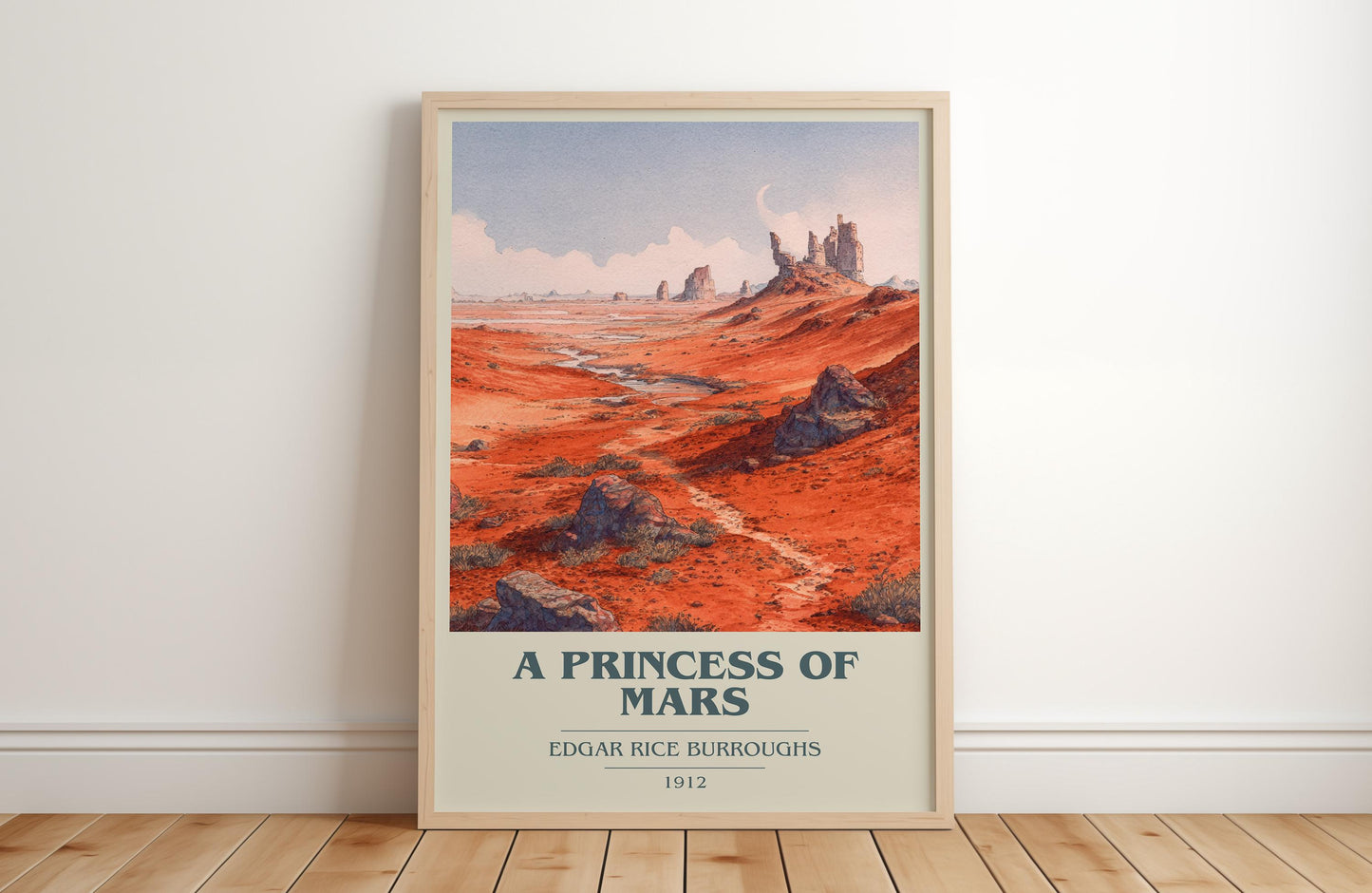 A Princess Of Mars book cover poster colour and style options – Edgar Rice Burroughs book art