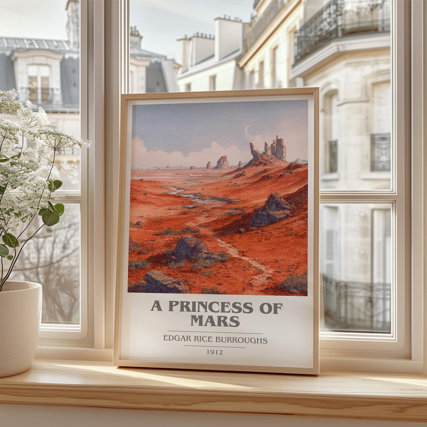A Princess Of Mars book cover book poster framed on wall – childrens wall art
