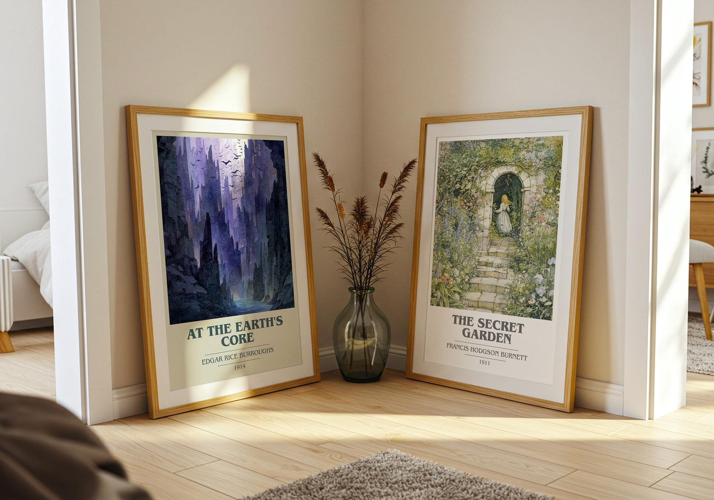 At The Earth's Core book cover print on bookshelf – Edgar Rice Burroughs fan gift