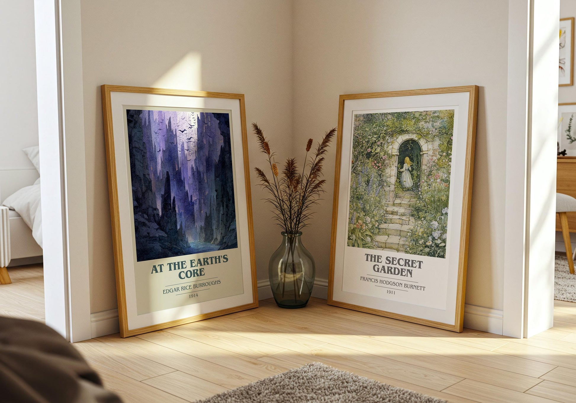 At The Earth's Core book cover print on bookshelf – Edgar Rice Burroughs fan gift