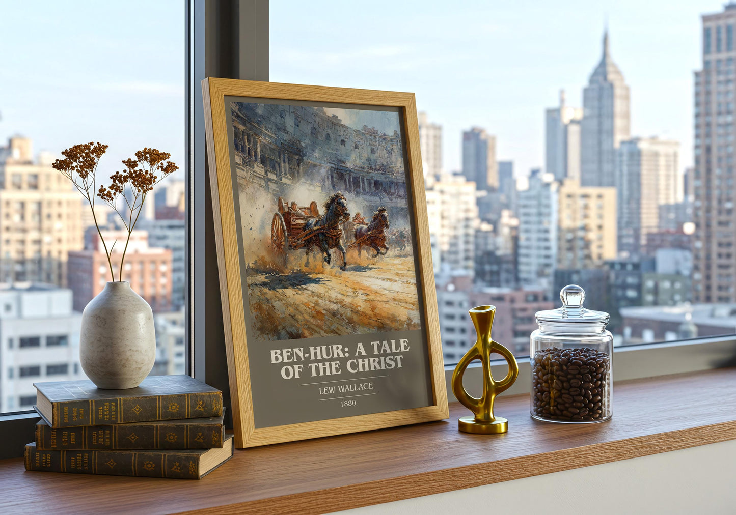 Ben-Hur, a Tale of the Christ book cover book poster framed on wall – adventure wall art