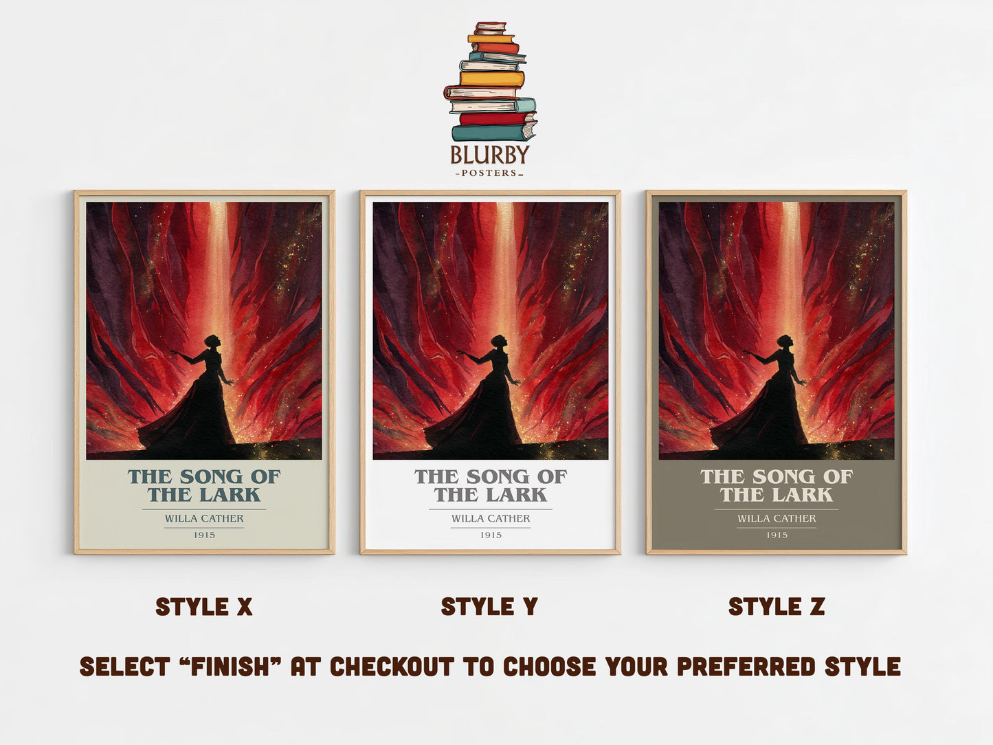The Song of the Lark book cover poster colour and style options – Willa Cather book art