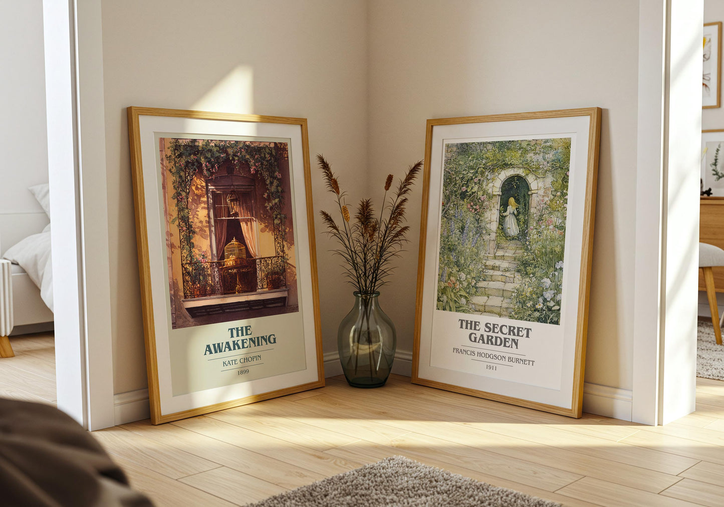 The Awakening book cover poster paired in gallery wall – literary art prints