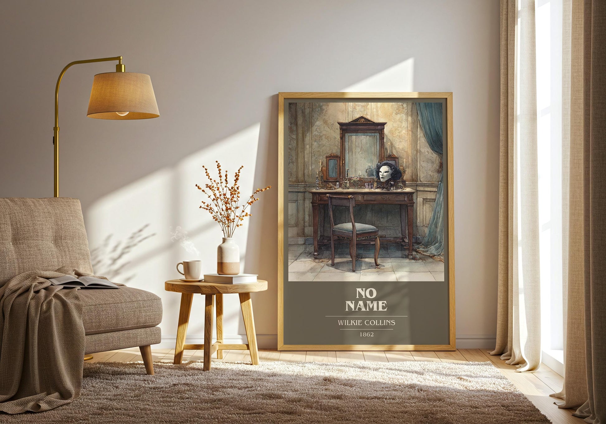 No Name book cover poster paired in gallery wall – literary art prints