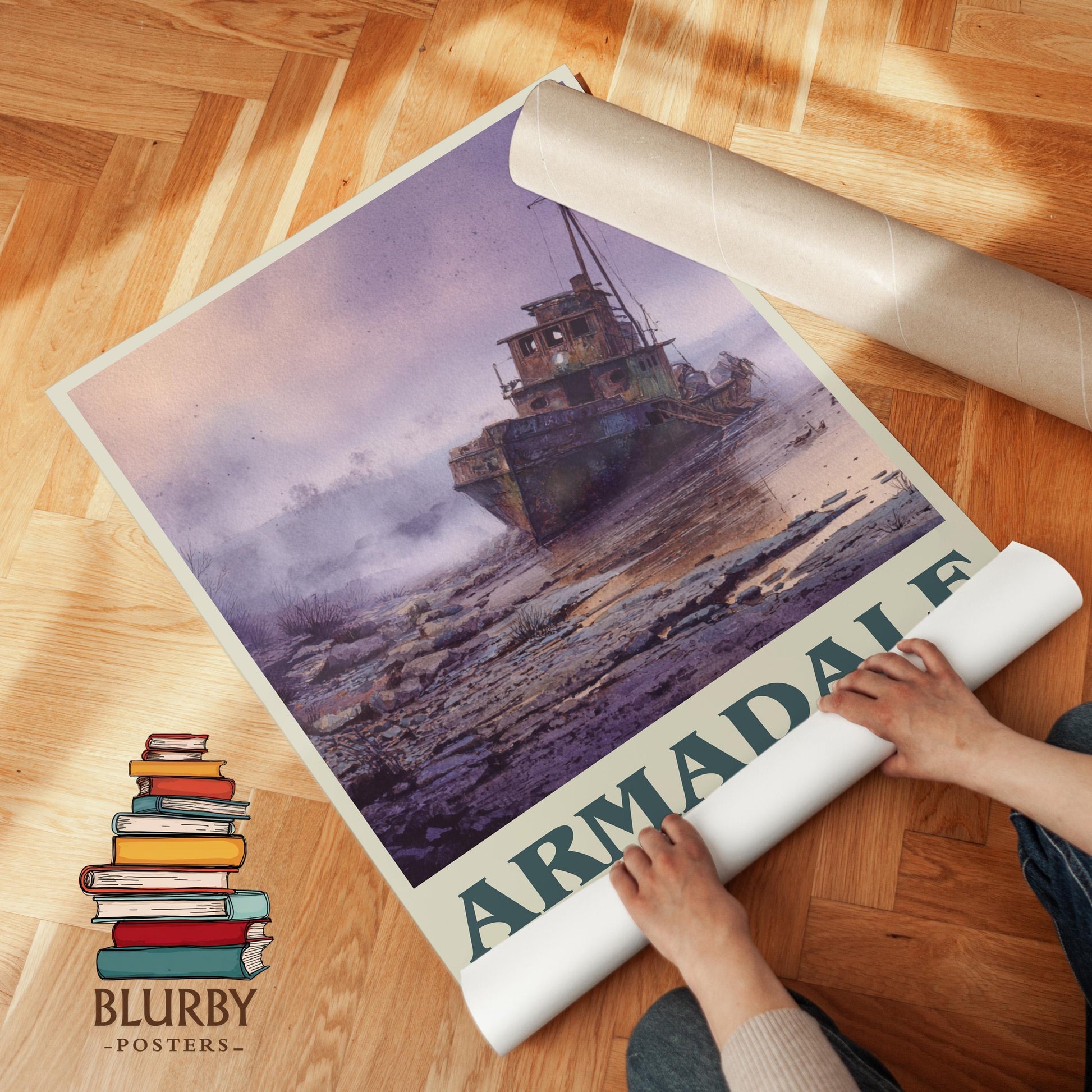 Armadale book poster packaging – museum-quality print rolled in protective tube