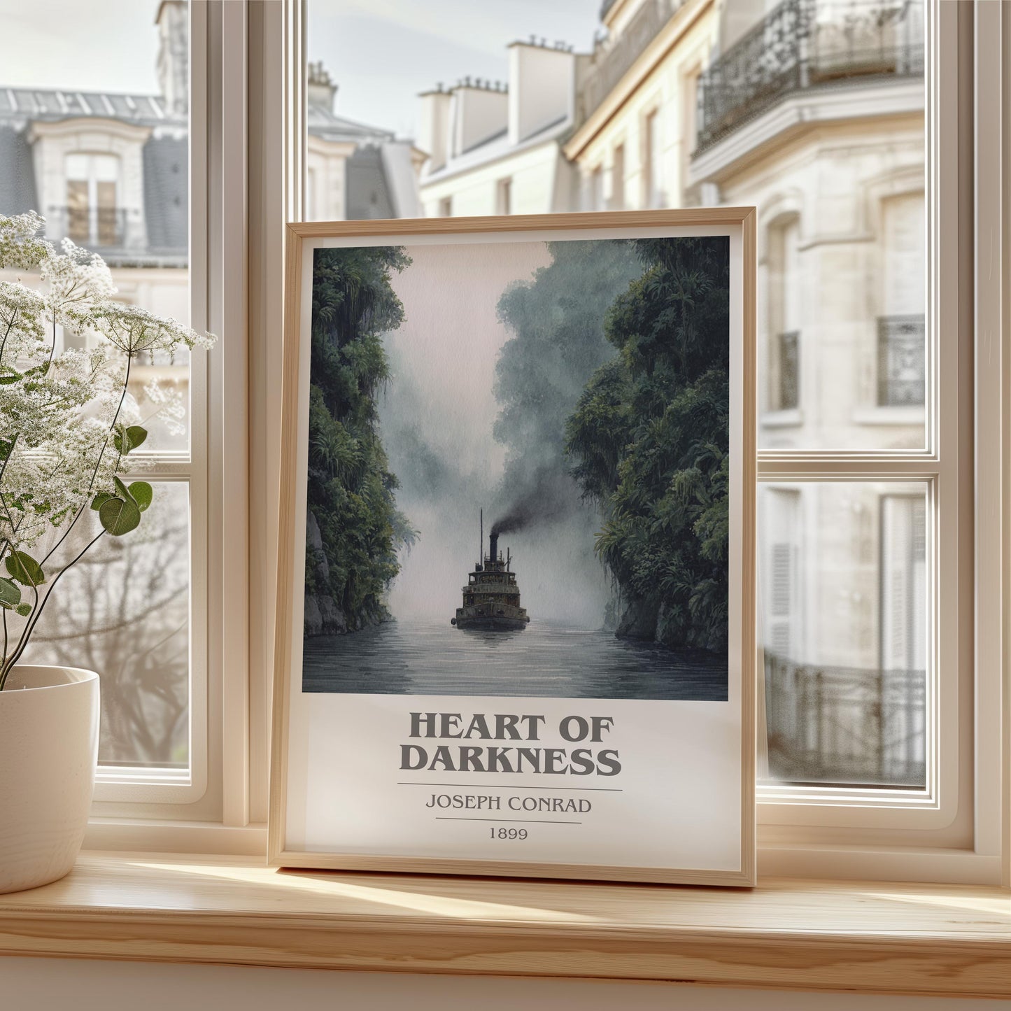 Heart of Darkness book cover poster colour and style options – Joseph Conrad book art