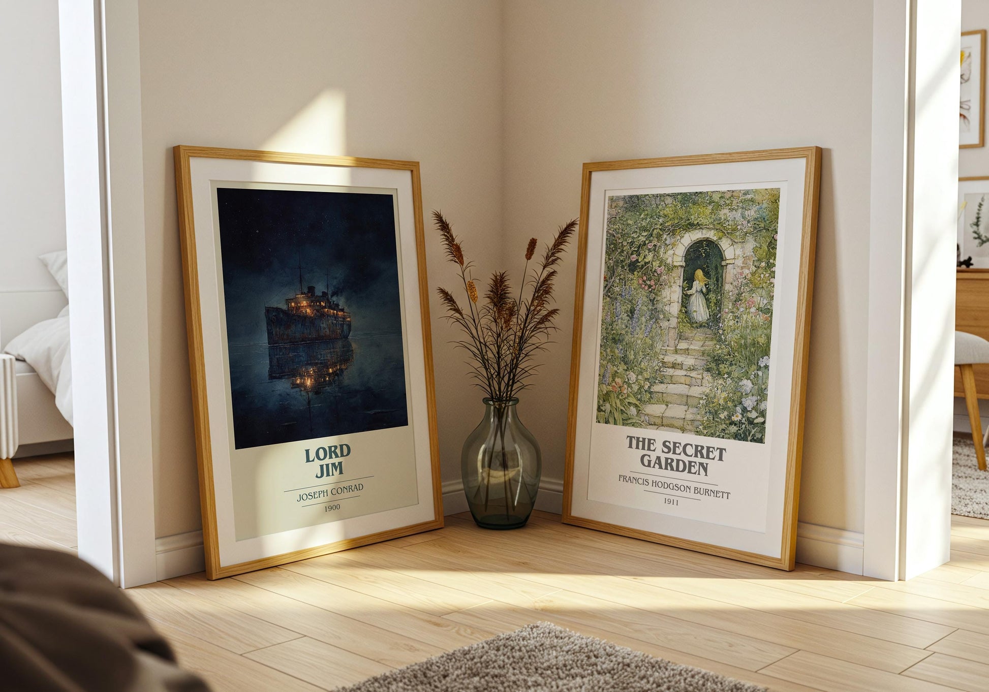 Lord Jim book cover poster paired in gallery wall – literary art prints