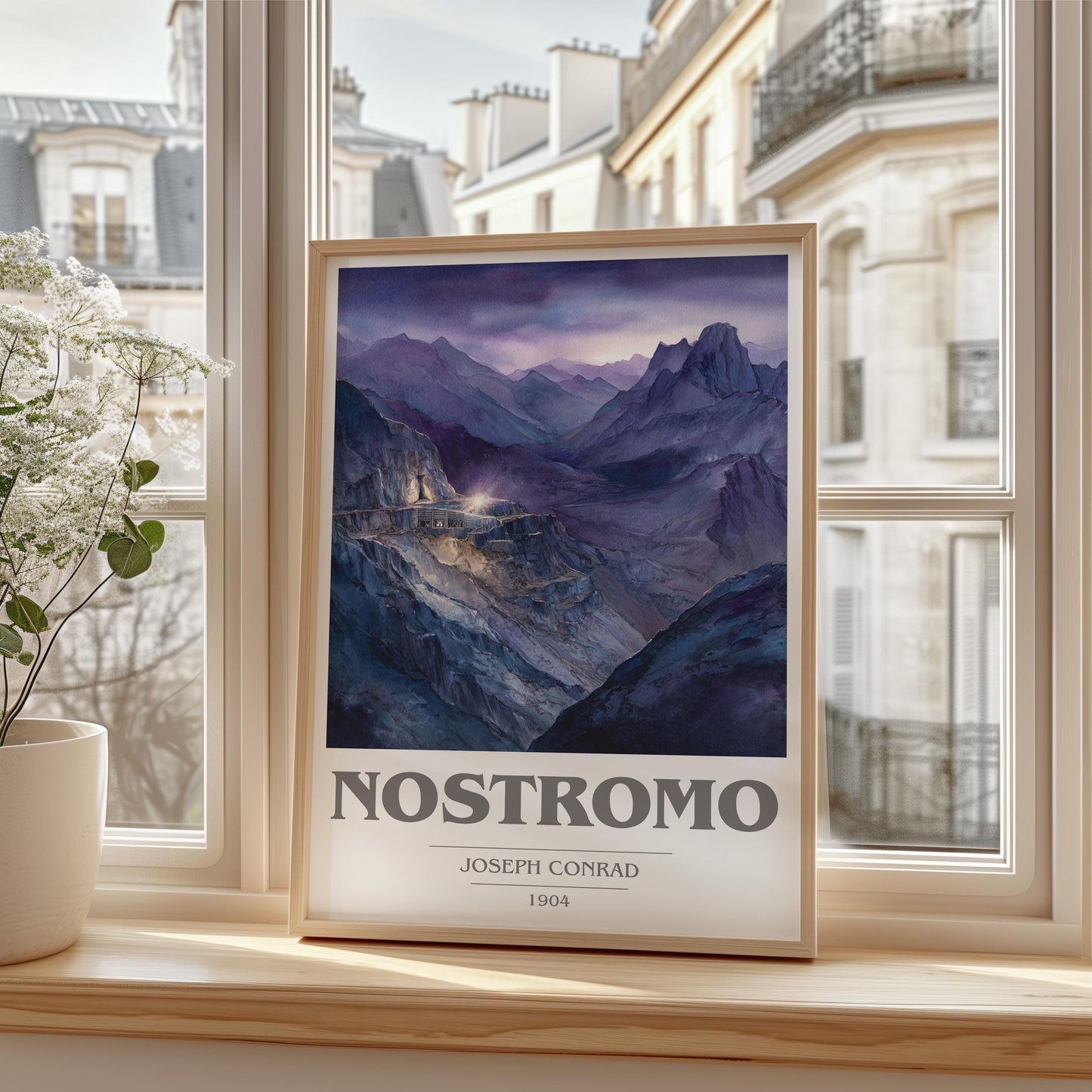 Nostromo book cover poster colour and style options – Joseph Conrad book art