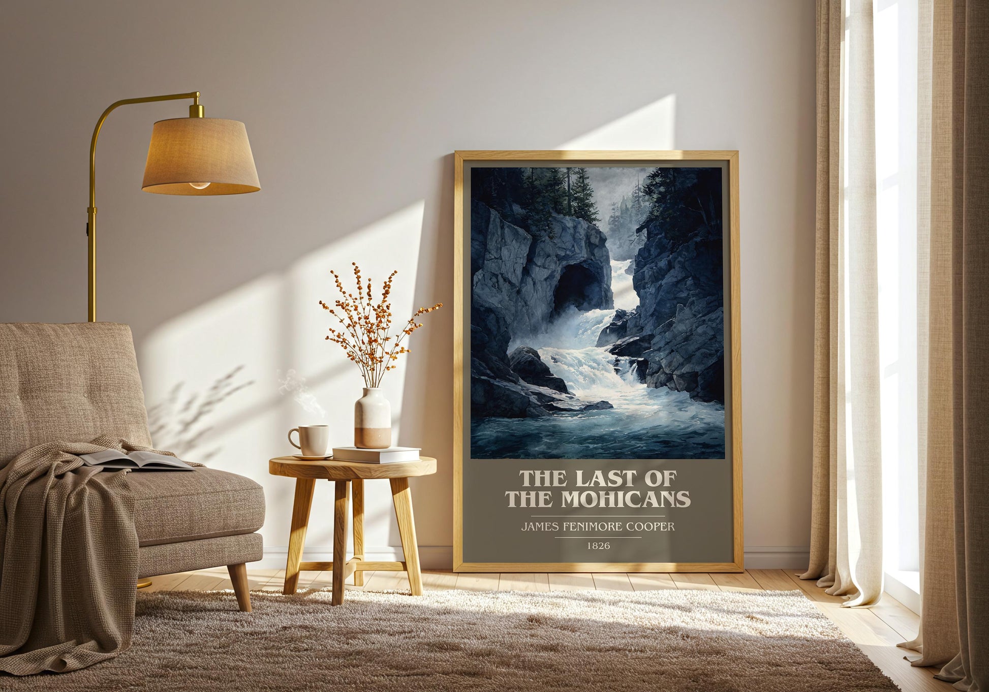 The Last Of The Mohicans book cover poster paired in gallery wall – literary art prints