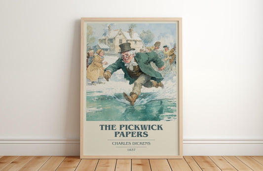 The Pickwick Papers by Charles Dickens | Book Poster | Literary Art Gift For Book Lover | Novel Inspired Wall Art | Free Delivery