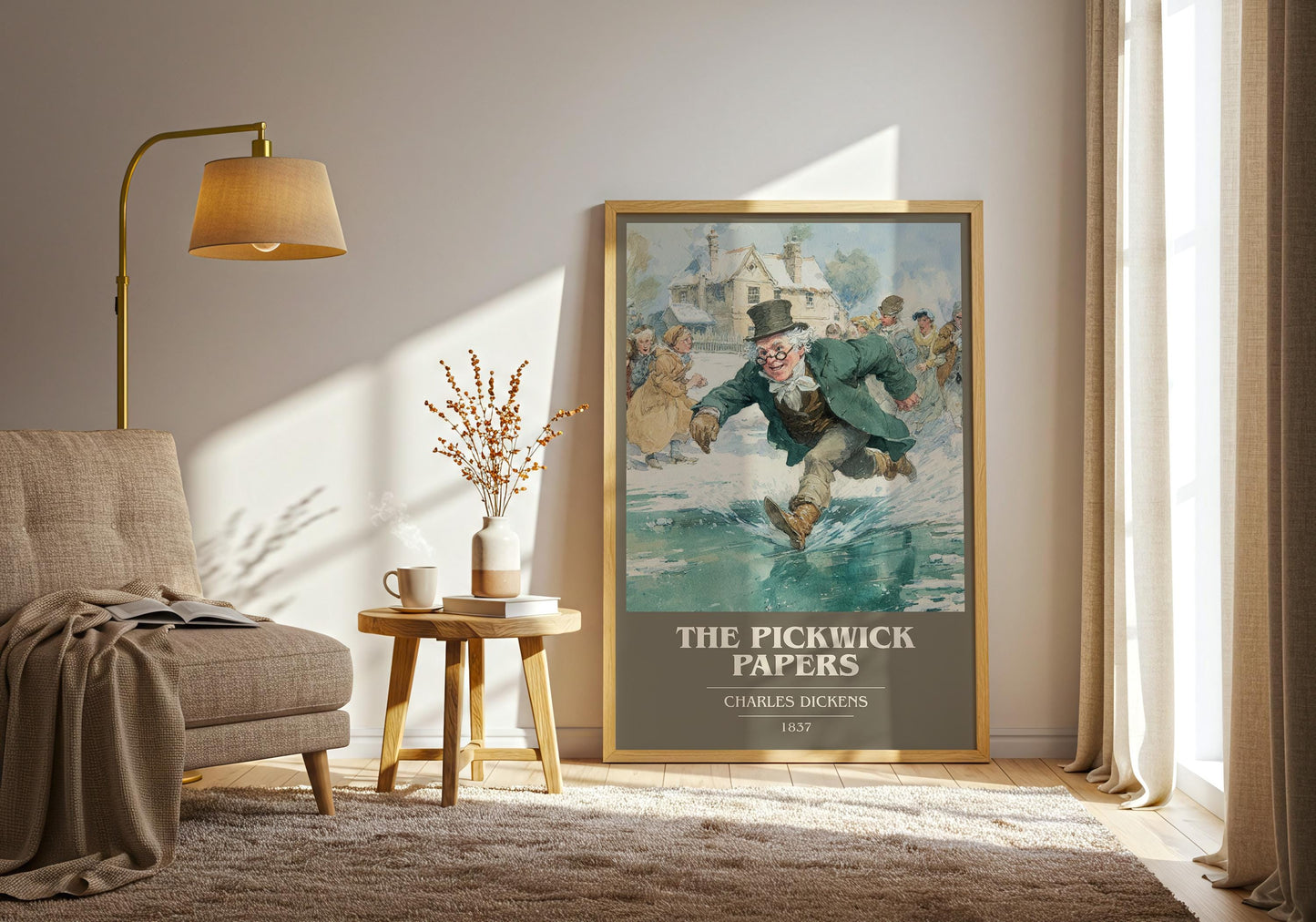 The Pickwick Papers by Charles Dickens | Book Poster | Literary Art Gift For Book Lover | Novel Inspired Wall Art | Free Delivery