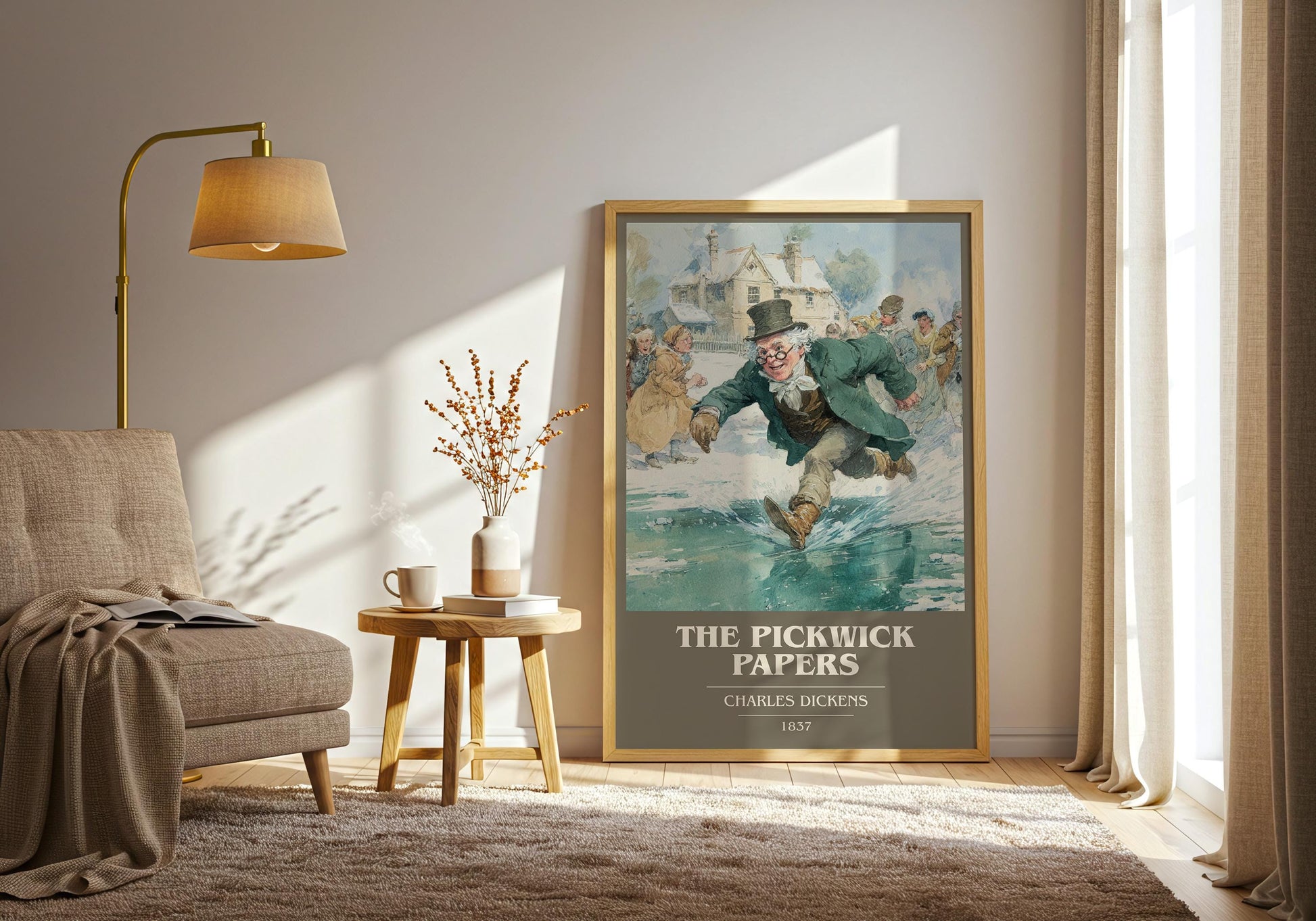 The Pickwick Papers by Charles Dickens | Book Poster | Literary Art Gift For Book Lover | Novel Inspired Wall Art | Free Delivery