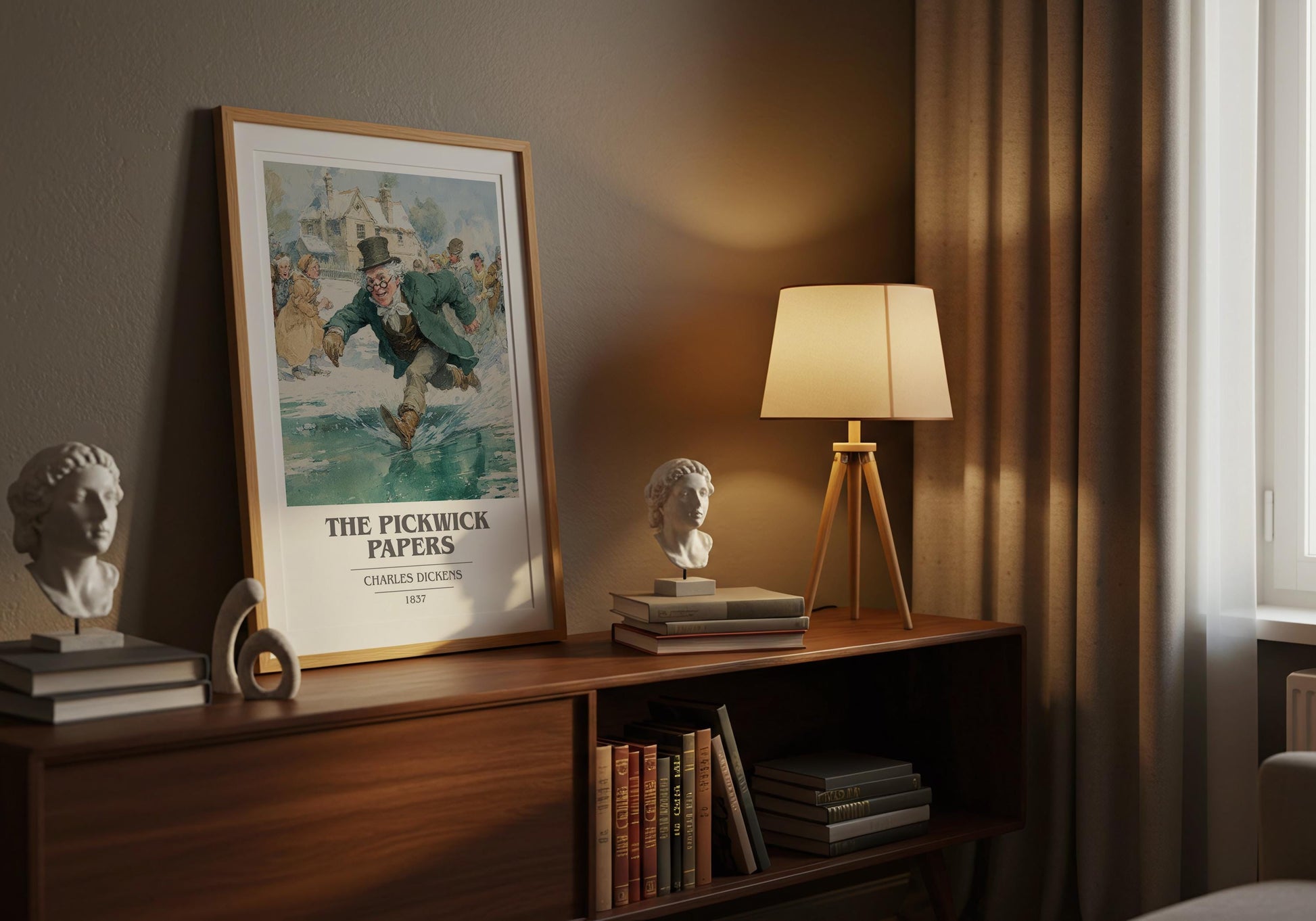 The Pickwick Papers by Charles Dickens | Book Poster | Literary Art Gift For Book Lover | Novel Inspired Wall Art | Free Delivery