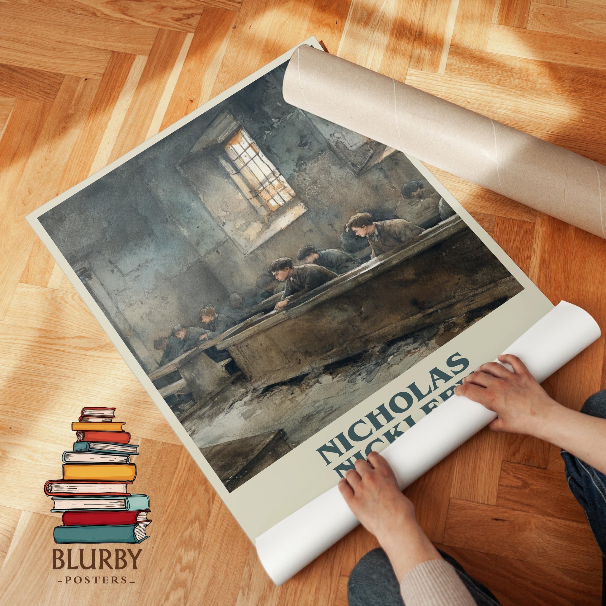 Nicholas Nickleby by Charles Dickens | Book Poster | Literary Art Gift For Book Lover | Novel Inspired Wall Art | Free Delivery