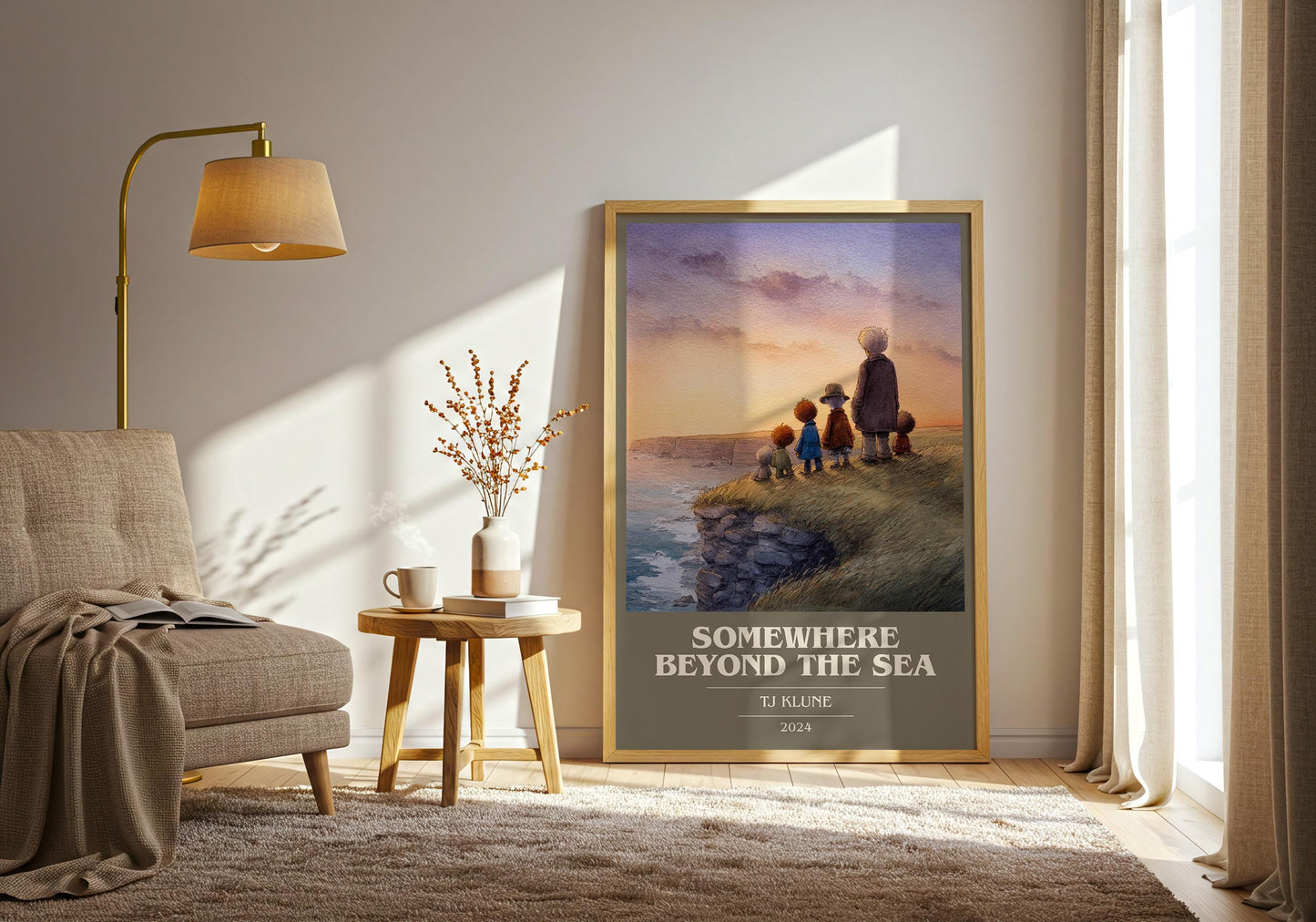 Somewhere Beyond the Sea book cover book poster framed on wall – satire wall art