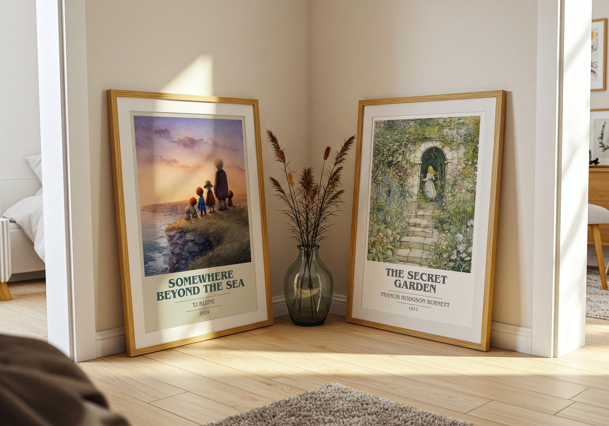 Somewhere Beyond the Sea book cover print on bookshelf – TJ Klune fan gift