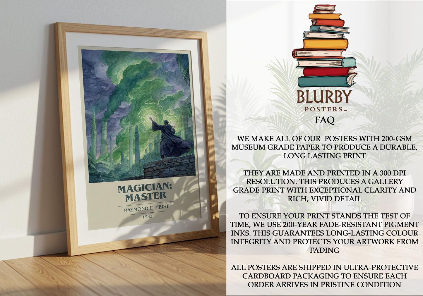 Magician: Master by Raymond E. Feist | Book Poster | Literary Art Gift For Book Lover | Novel Inspired Wall Art | Free Delivery