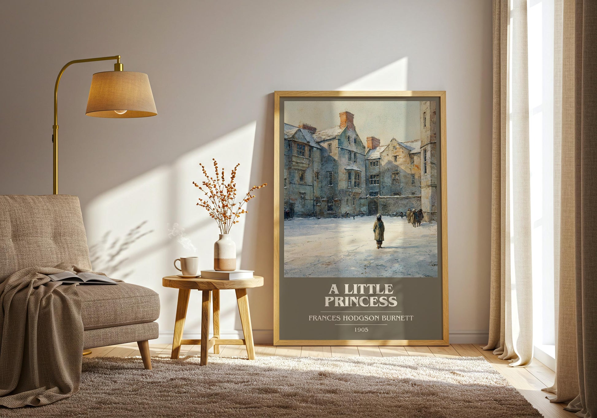 A Little Princess by Frances Hodgson Burnett | Book Poster | Literary Art Gift For Book Lover | Novel Inspired Wall Art | Free Delivery