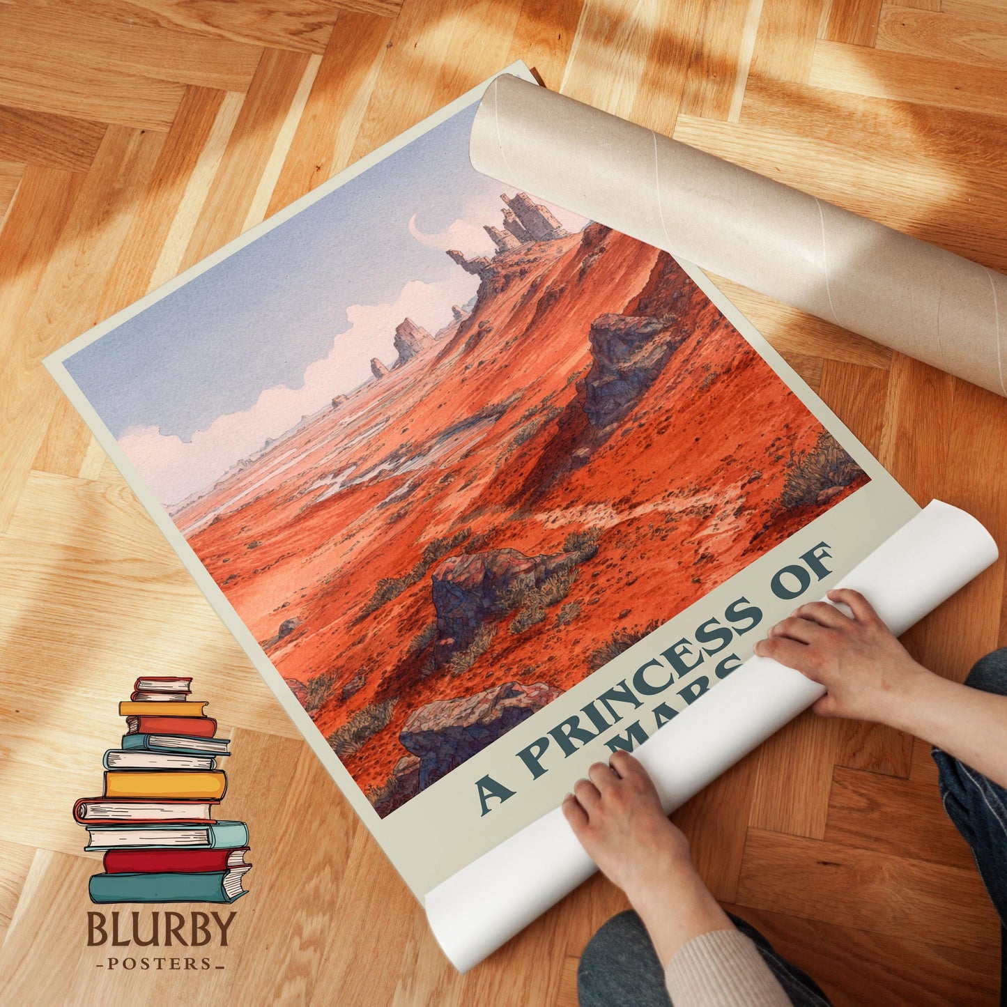 A Princess Of Mars book cover literary print detail – Edgar Rice Burroughs book art