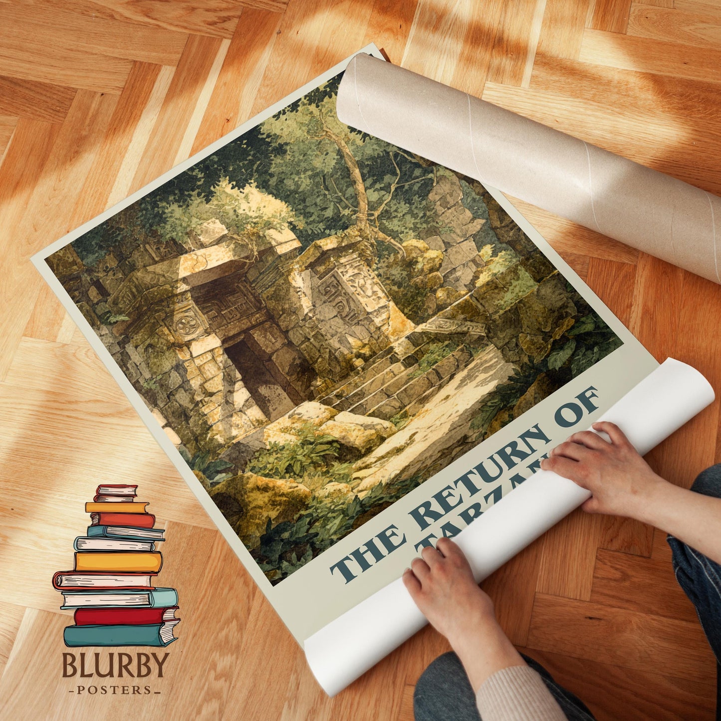 The Return Of Tarzan book poster packaging – museum-quality print rolled in protective tube