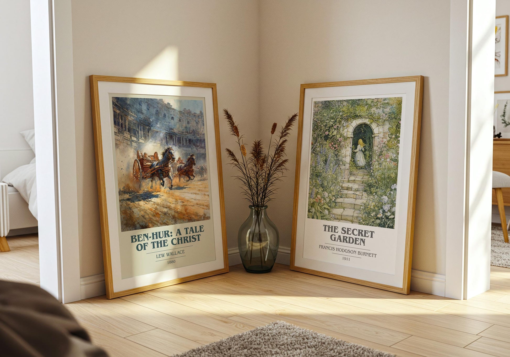Ben-Hur, a Tale of the Christ book cover poster paired in gallery wall – literary art prints