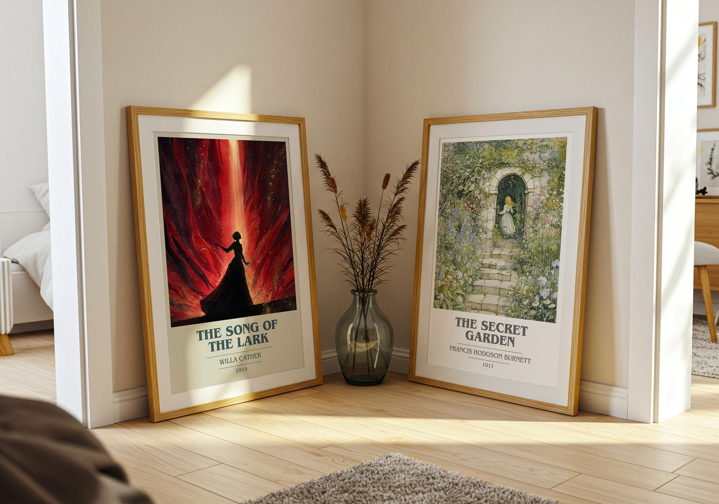 The Song of the Lark book cover poster paired in gallery wall – literary art prints