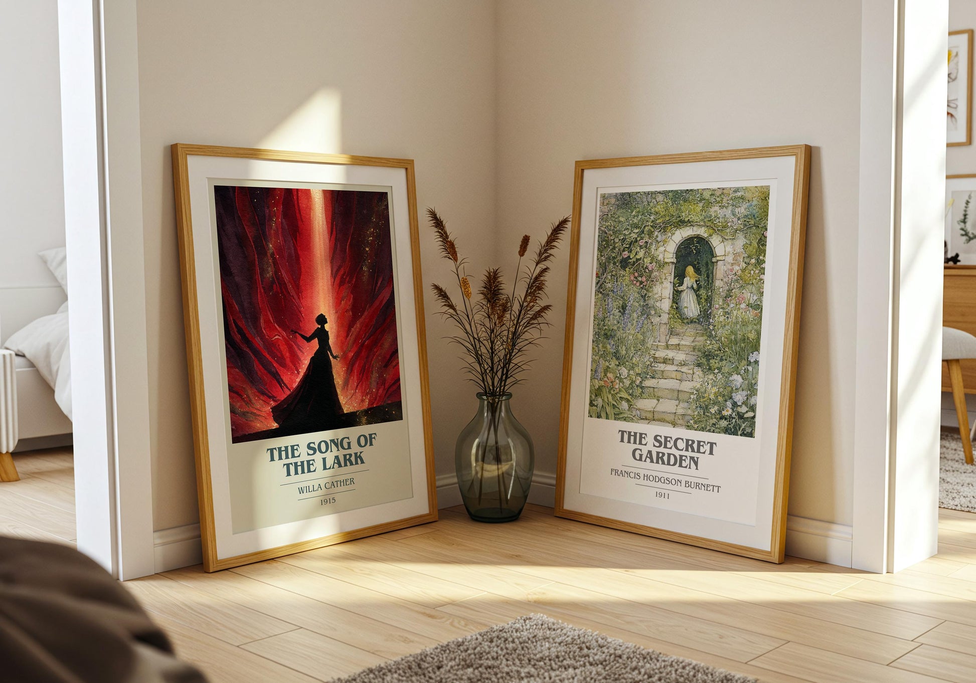 The Song of the Lark book cover poster paired in gallery wall – literary art prints