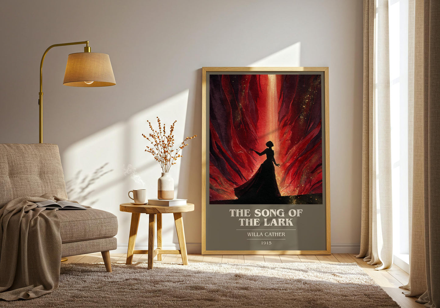 The Song of the Lark book cover print on bookshelf – Willa Cather fan gift