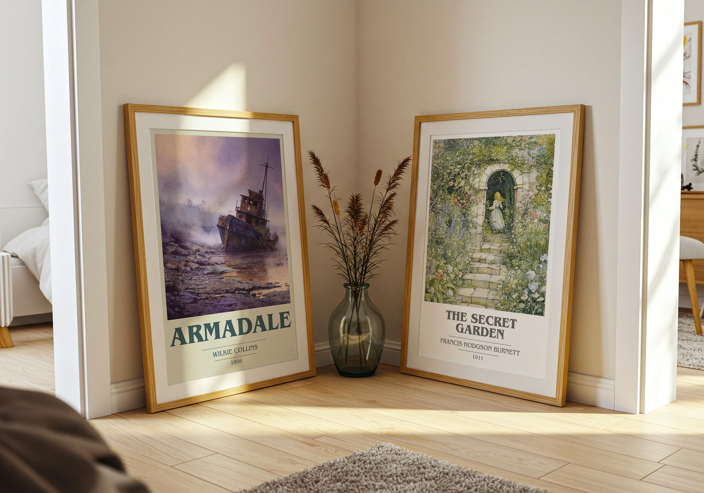 Armadale book cover poster paired in gallery wall – literary art prints