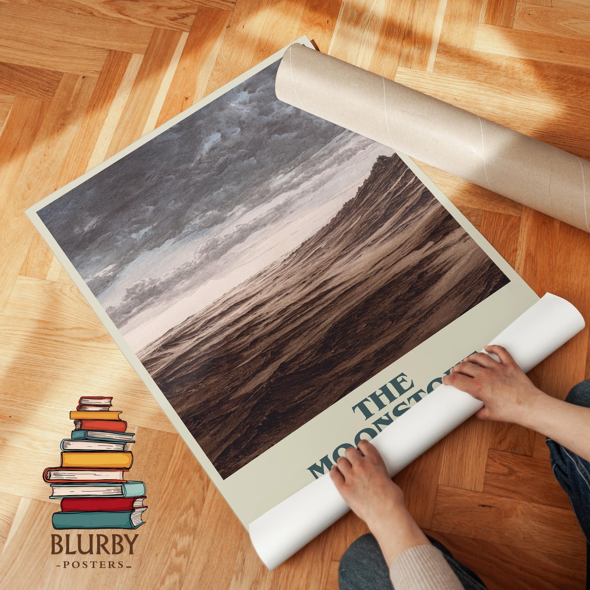 The Moonstone book poster packaging – museum-quality print rolled in protective tube