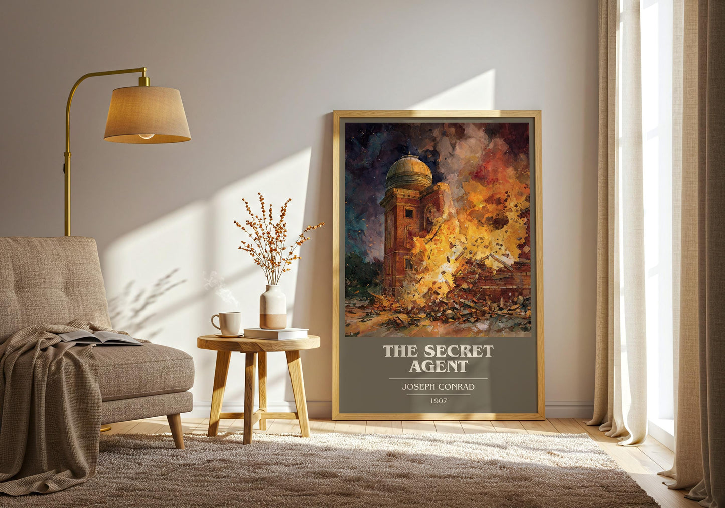 The Secret Agent book cover print on bookshelf – Joseph Conrad fan gift