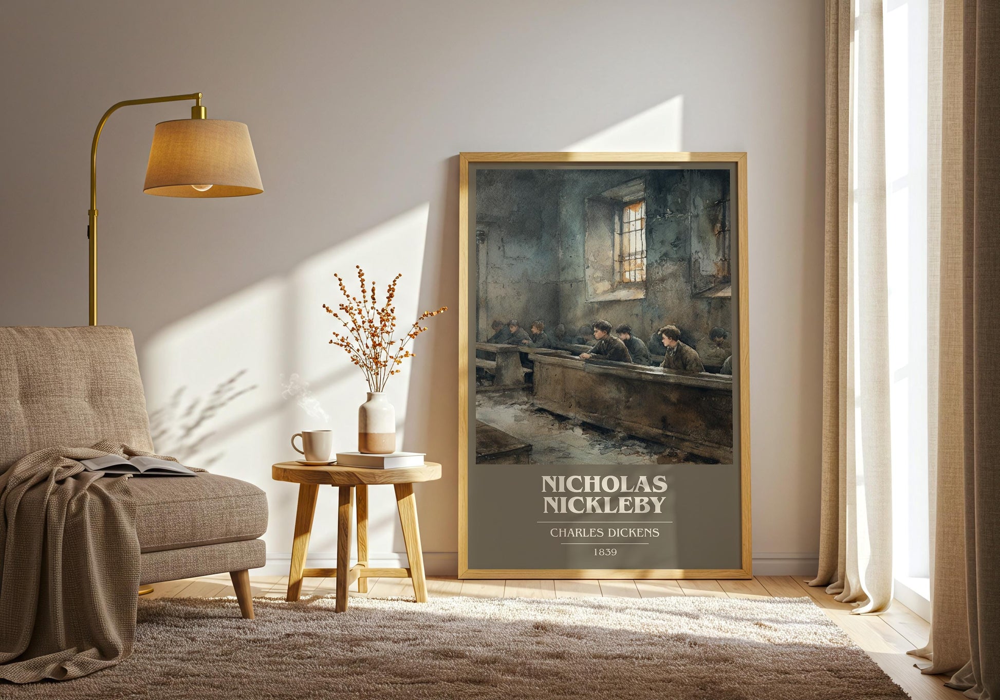 Nicholas Nickleby by Charles Dickens | Book Poster | Literary Art Gift For Book Lover | Novel Inspired Wall Art | Free Delivery