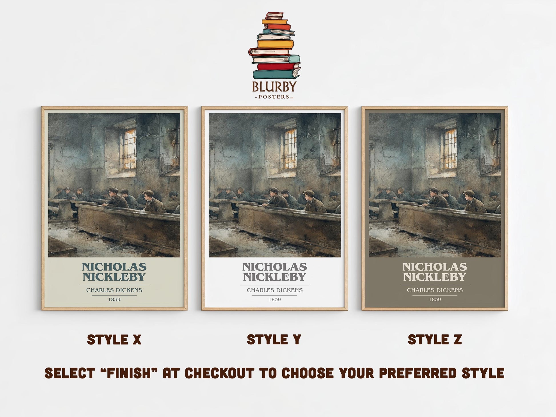 Nicholas Nickleby by Charles Dickens | Book Poster | Literary Art Gift For Book Lover | Novel Inspired Wall Art | Free Delivery