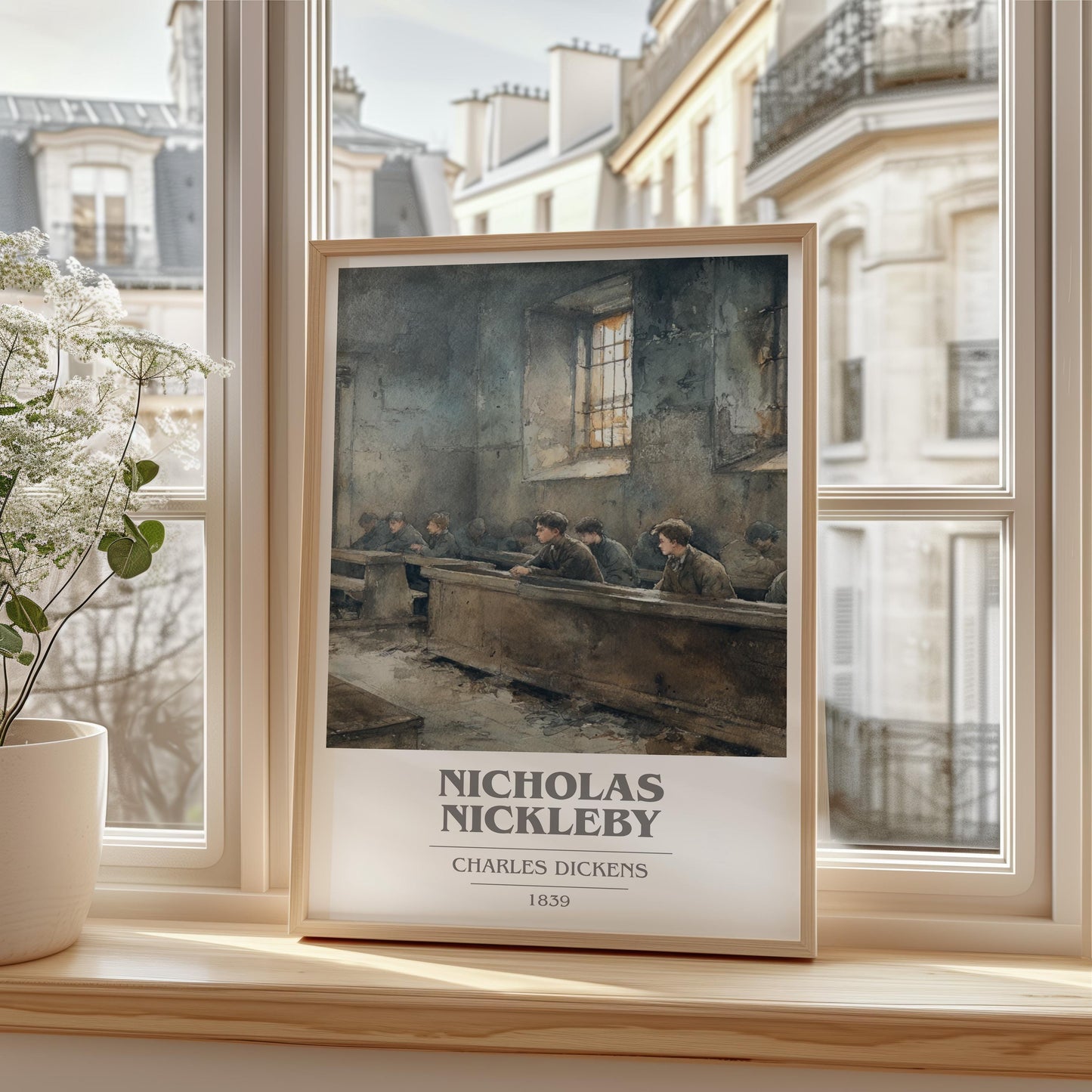 Nicholas Nickleby by Charles Dickens | Book Poster | Literary Art Gift For Book Lover | Novel Inspired Wall Art | Free Delivery