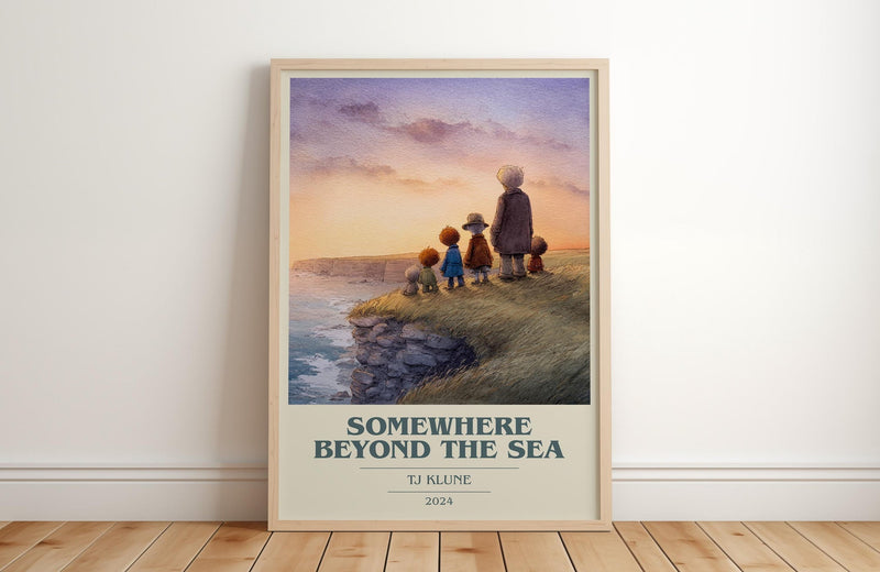 Somewhere Beyond the Sea Book Cover Poster by TJ Klune (Modern Minimalist style)