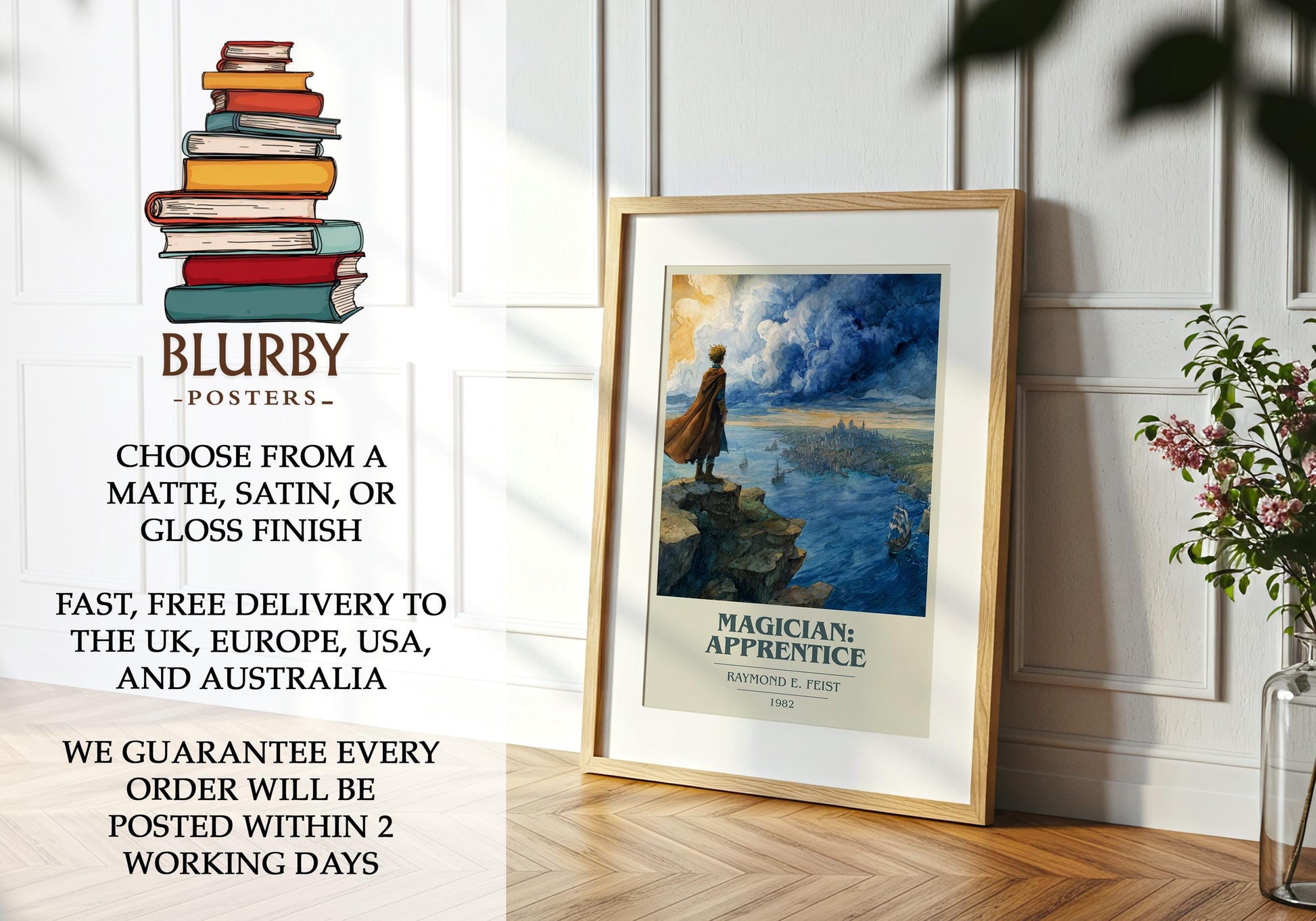 Magician: Apprentice by Raymond E. Feist | Book Poster | Literary Art Gift For Book Lover | Novel Inspired Wall Art | Free Delivery