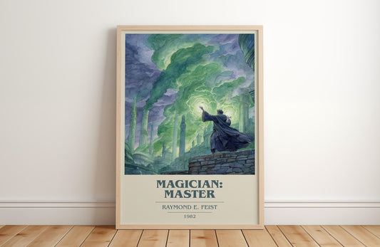 Magician: Master by Raymond E. Feist | Book Poster | Literary Art Gift For Book Lover | Novel Inspired Wall Art | Free Delivery