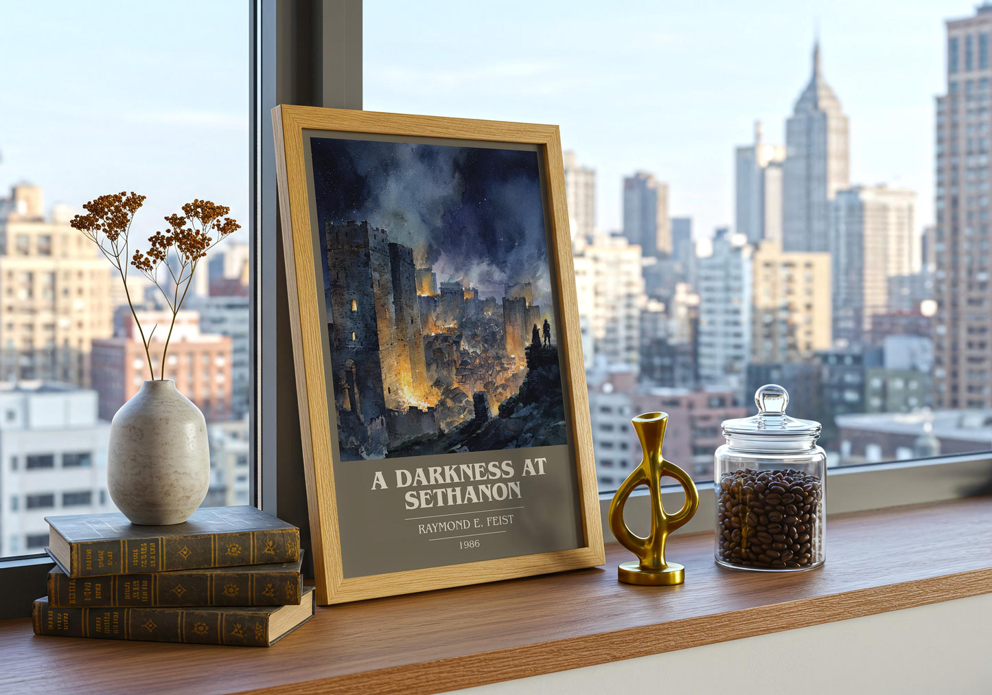 A Darkness at Sethanon book cover book poster framed on wall – fantasy wall art