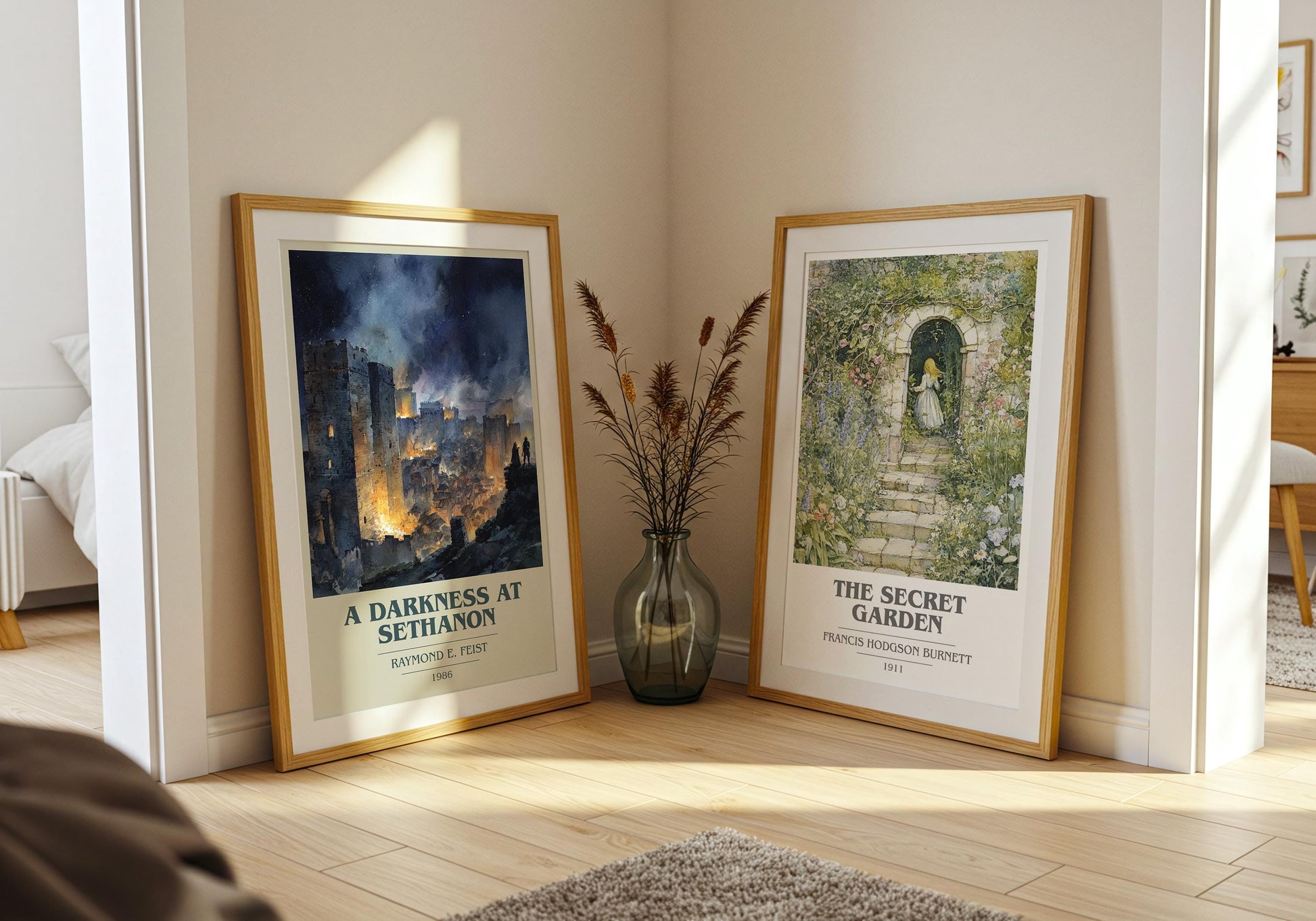 A Darkness at Sethanon book cover poster paired in gallery wall – literary art prints