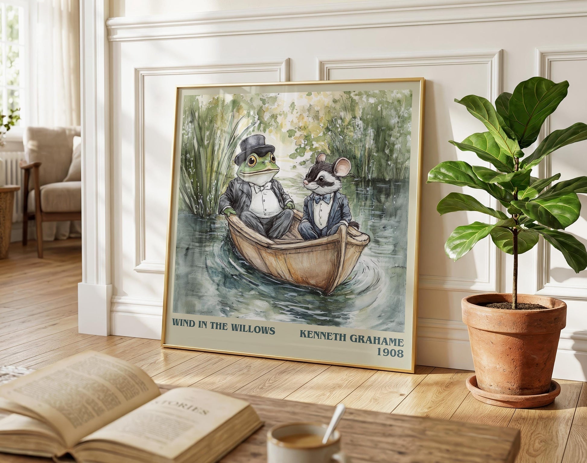 Wind In The Willows by Kenneth Grahame | Book Poster | Literary Art Gift For Book Lover | Novel Inspired Wall Art | Free Delivery