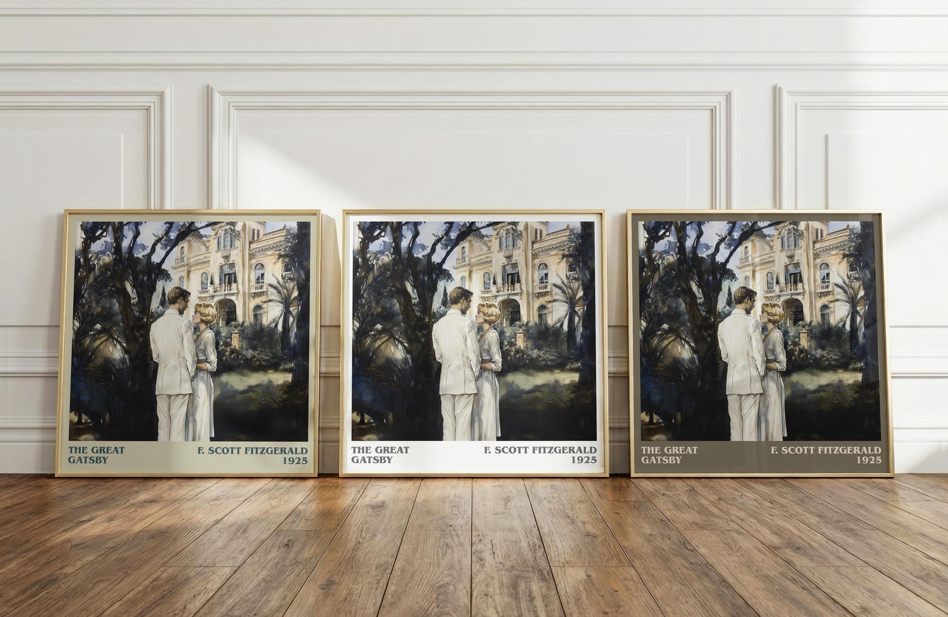 The Great Gatsby literary print framed by window – literary home decor