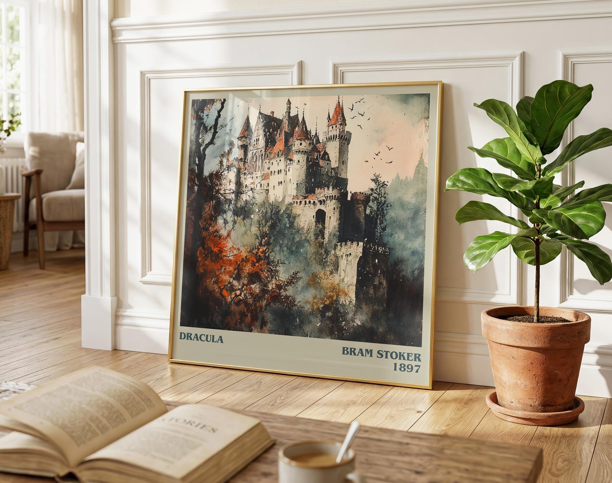 Dracula literary poster paired in gallery wall – literary art prints