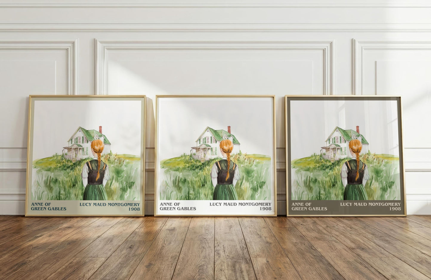 Anne of Green Gables literary print framed by window – literary home decor