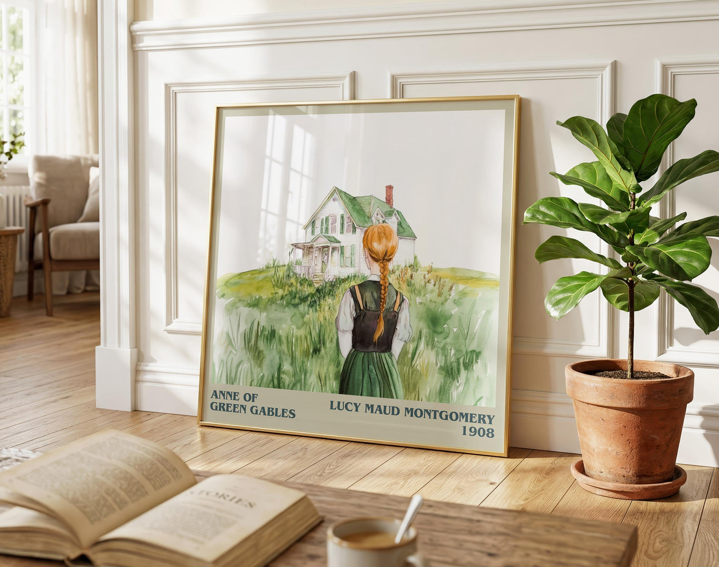 Anne of Green Gables literary poster paired in gallery wall – literary art prints