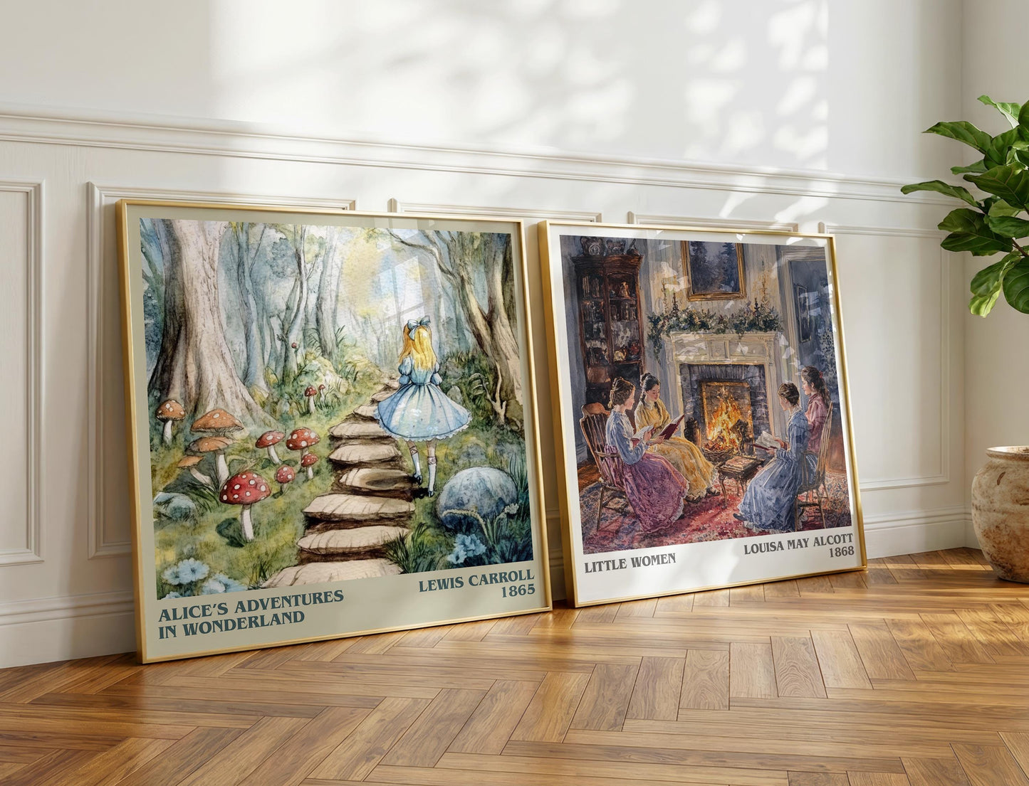 Alice's Adventures in Wonderland book poster packaging – museum-quality print rolled in protective tube