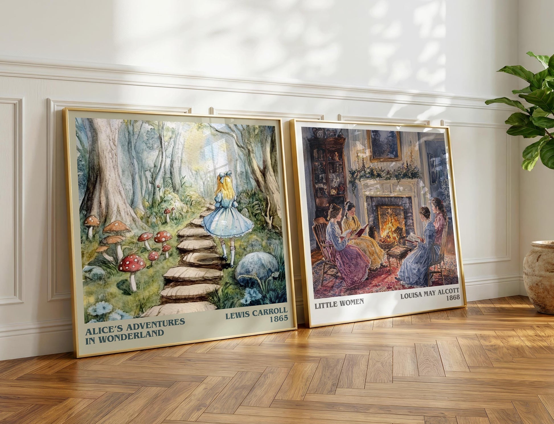 Alice's Adventures in Wonderland book poster packaging – museum-quality print rolled in protective tube