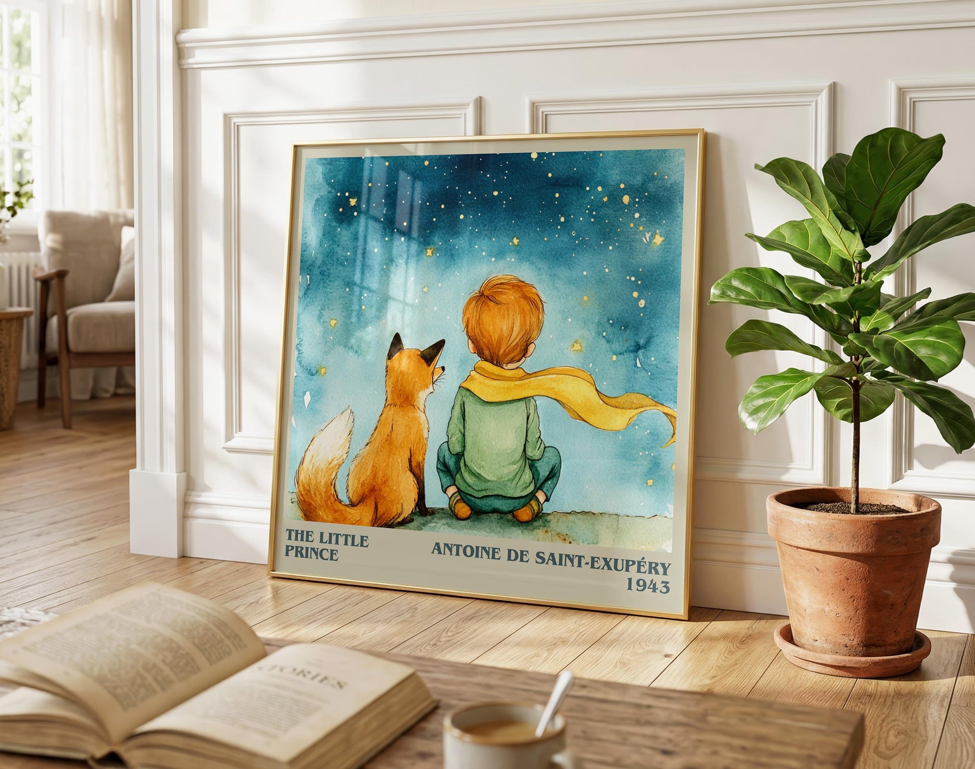 The Little Prince literary poster paired in gallery wall – literary art prints