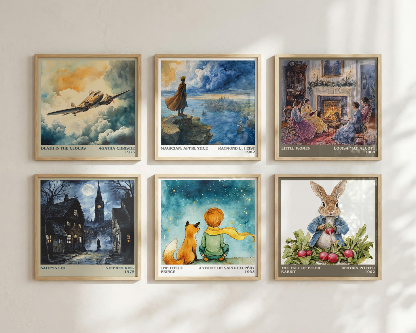 The Little Prince literary book poster framed on wall – childrens wall art
