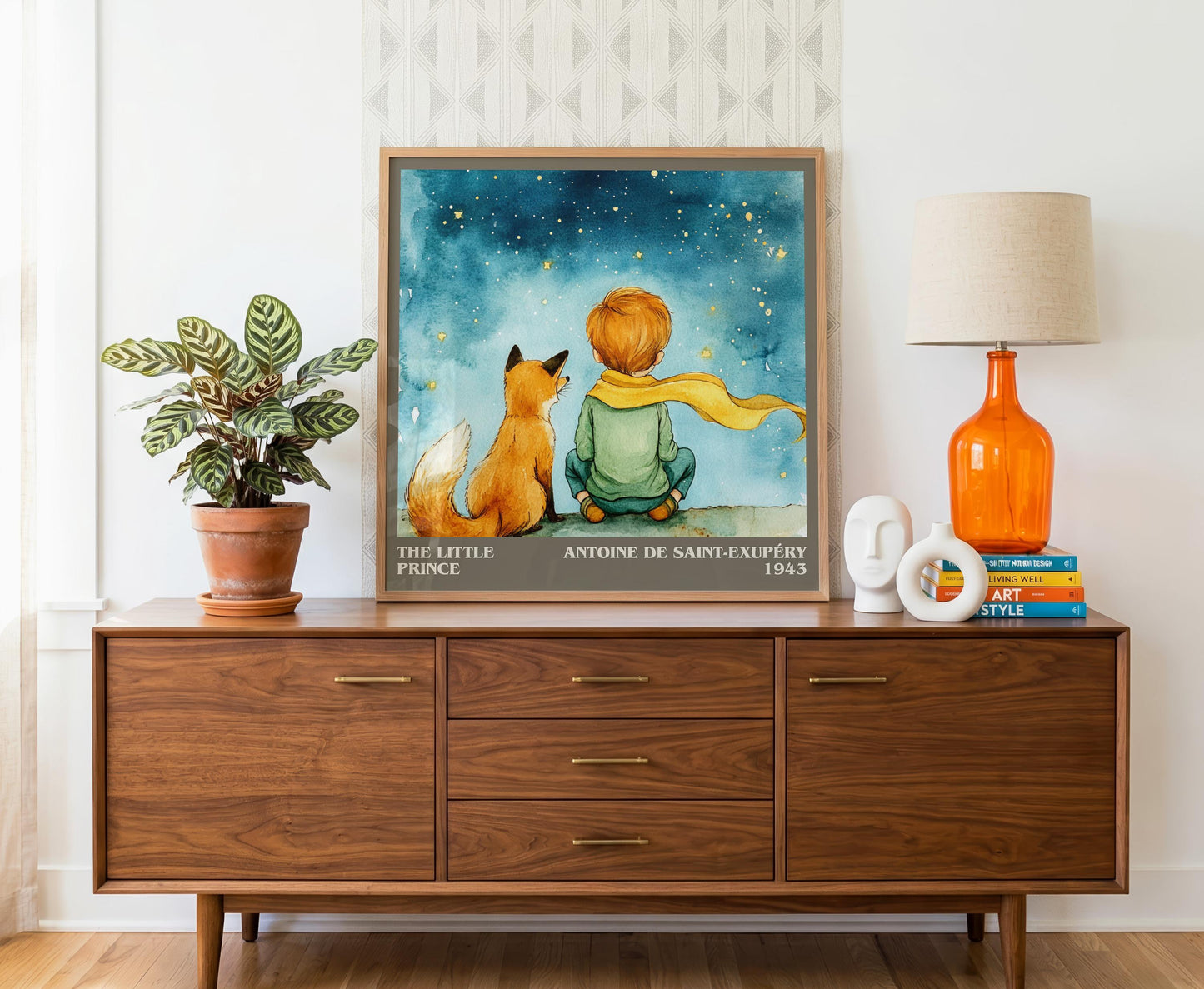The Little Prince literary literary print detail – Antoine de Saint-Exupéry book art